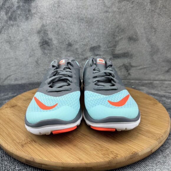 Nike FS Lite Run 3 Running Shoes Womens Size 6.5 Gray Teal Aqua Mesh 807145-400 - Picture 2 of 10